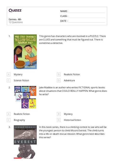 50+ Reading Genres and Types worksheets for 4th Class on Quizizz | Free ...