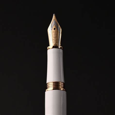 Shop Hongdian 1841 White GT Fountain Pen | Resin Pens Online |Hongdian ...