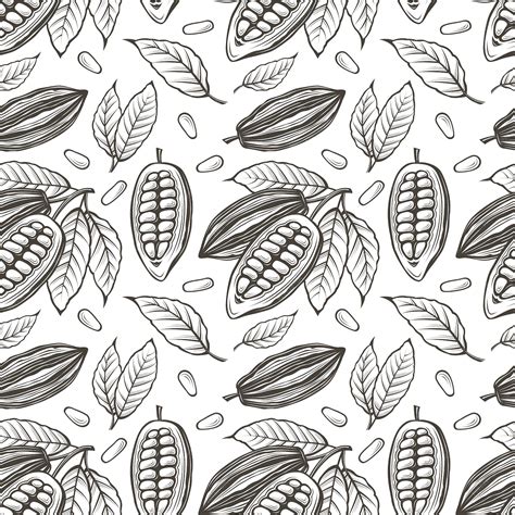 Cocoa seamless pattern | Premium Vector