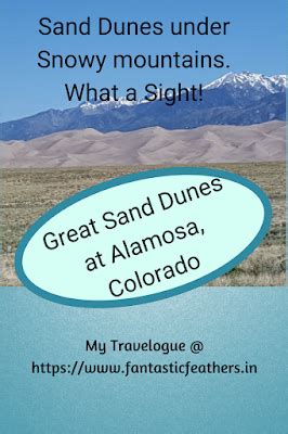 Fantastic Feathers: Sand dunes under Snowy mountains - Alamosa, CO, USA