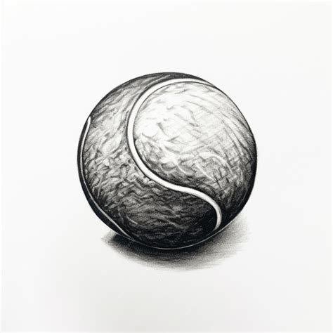 Premium AI Image | drawing of a tennis ball with a white background ...