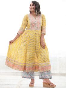 Jashn Amrin - Set of Anarkali Kurta Palazzo & Dupatta - KS25G2496D ...