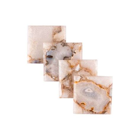 Classic Agate Square Coasters - Set of 4 – Writings On The Wall
