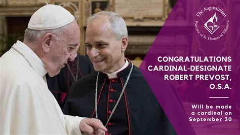 Augustinian Friar Archbishop Robert Prevost, O.S.A. Named a Cardinal ...