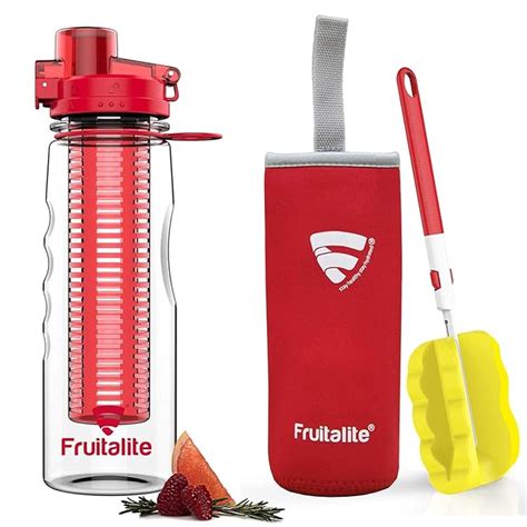 Fruitalite Fruit Infuser Water Bottle- 750 ml, Colored Tritan Infusion ...