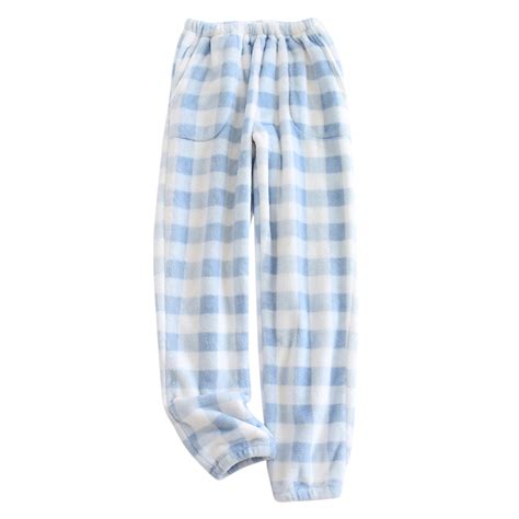 BLVB Womens Flannel Plush Pajama Pants Soft Fuzzy Pajama Bottoms for ...