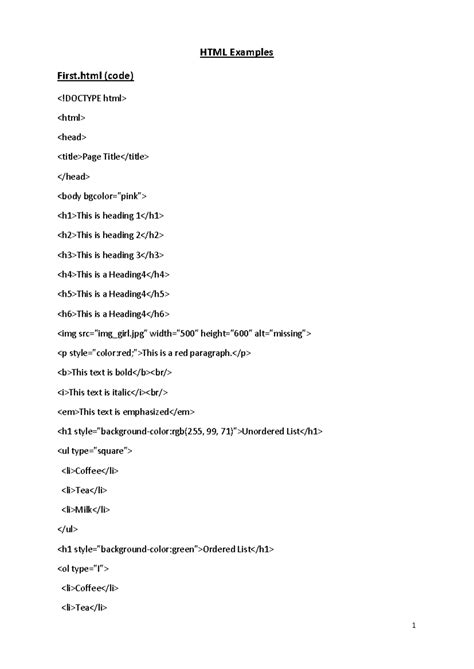 Image result for Example for HTML Program