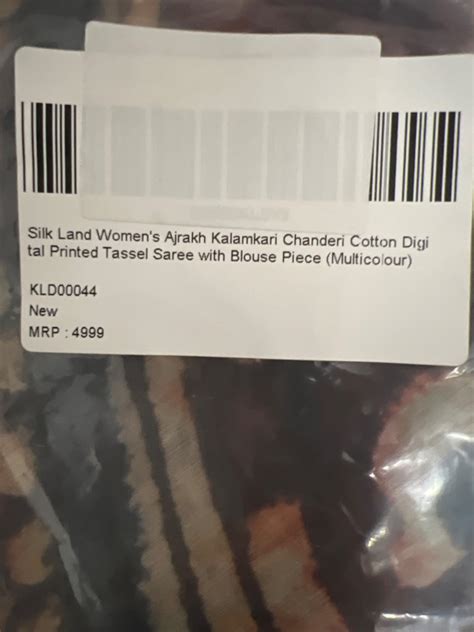 Silk Land Women's Ajrakh Kalamkari Chanderi Cotton Digital Printed ...