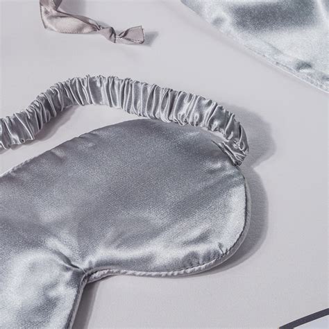Sleepy Eyes Satin Eye Mask With Pouch Grey Online - Premium Eye Mask ...