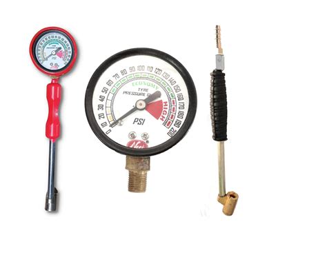 Air Pressure Rod Gauge(200 PSI) with Air Pump Nozzle Inflatable Dual ...