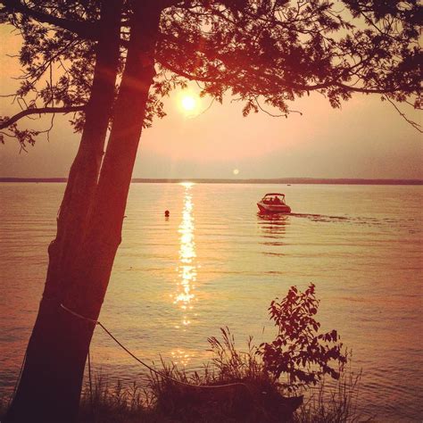 Sunset By Boat on Mullett Lake, Cheboygan, MI. @downwithde… | Flickr