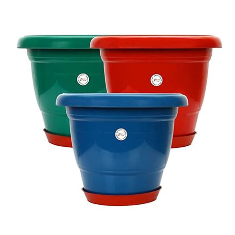 Kraft Seeds Gamla Planters With Bottom Plates (3 Pcs, 14 Inches ...