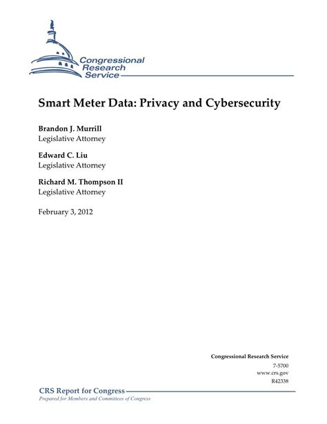 Smart Meter Data: Privacy and Cybersecurity eBook : Murrill, Brandon J ...