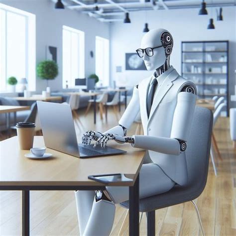 Robot Work On Computer with Table 的图像结果