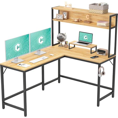 CubiCubi L-Shaped Desk with Hutch,59" Corner Computer Desk,Home Office ...