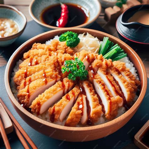 Premium AI Image | chicken katsu don is japanese food served with soy ...