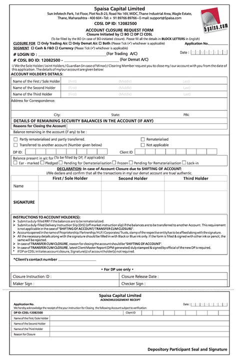 Account-closure-form - Computer Science - Studocu