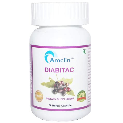 Buy AMCLIN DIABITAC - 60 Capsule - Organic, Diabitac all Natural Blood ...