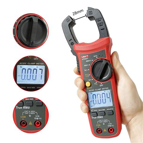 Uni-T UT203+ Digital Clamp Multimeter DC AC Current Voltmeter 400-400A ...