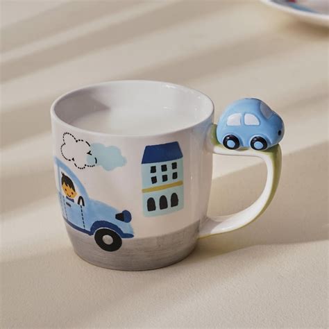Buy Slate Kids Stoneware Printed Milk Mug - 295ml from Home Centre at ...