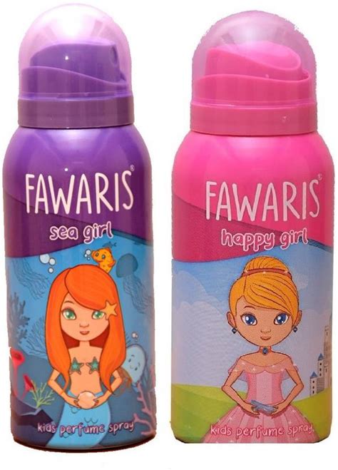FAWARIS HAPPY GIRL AND SEA GIRL PACK OF 2 Body Spray - For Men & Women ...