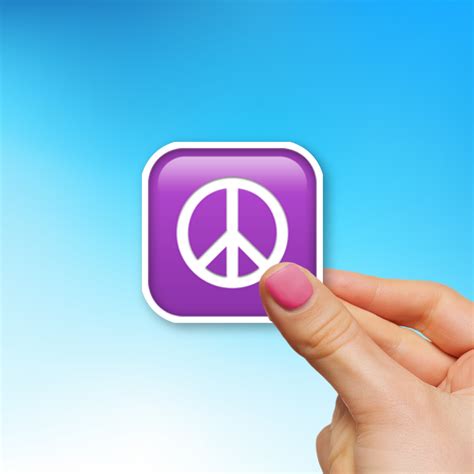 ☮️ Peace Symbol Emoji Sticker - Die-Cut, Multiple Sizes – EmojiStickers.com