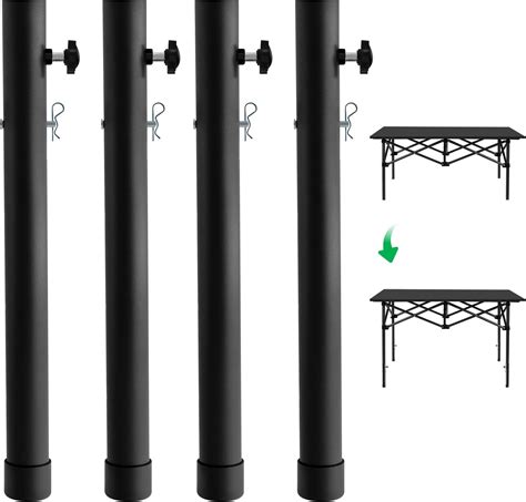 Amazon.com: (4-Pack) Folding Table Leg Extenders, Highly Durable Steel ...