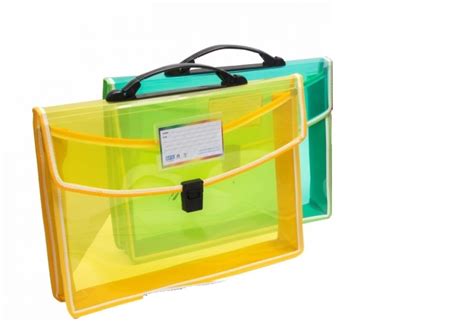 SPS File Folder with Carrying Handle, Transparent Poly-Plastic A4 ...