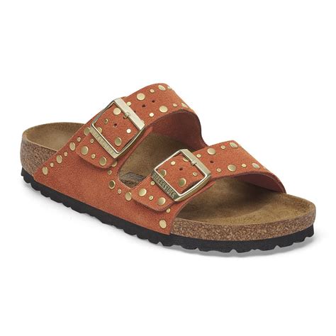 Arizona Rivet Suede Leather in Color Dark Rust | BIRKENSTOCK UK