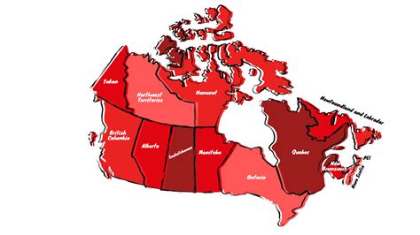 Detailed Map Of Canadian Provinces