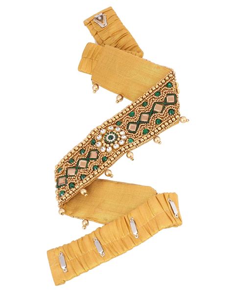 Vama Fashions Traditional Embroidery Green Cloth Kamarbandh waistband ...