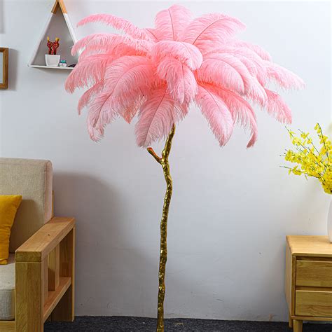 Luxury Ostrich Feather Floor Lamp, 16 Colors/Resin | VAXLAMP