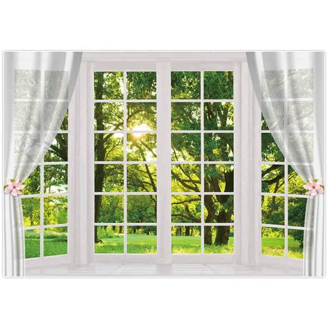 Buy Allenjoy 7x5ft Spring Window Scenery Photography Backdrop White ...