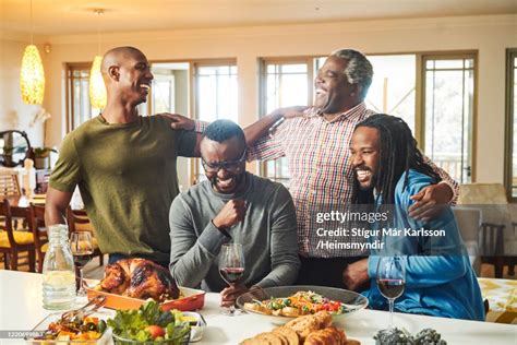 Family and friends having a party at home Minimalist