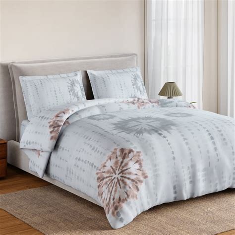 Buy SPACES Essentials Cotton 132TC Printed 3Pcs Queen Bedsheet Set from ...