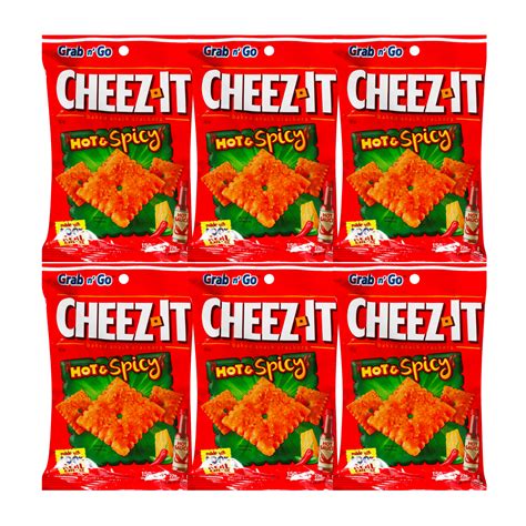 Cheez-It Hot & Spicy Grab n' Go Baked Snack Crackers (3 oz., 6-pack ...