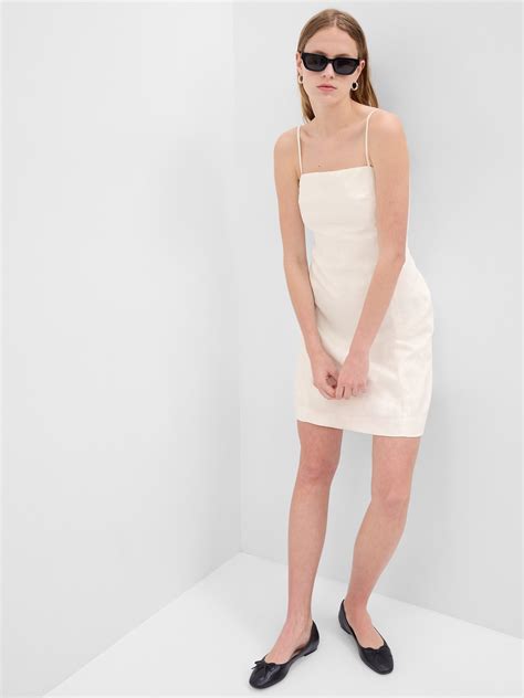 Linen-Blend Mini Dress | Gap