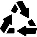 Recycle three arrows triangle Icons & Symbols