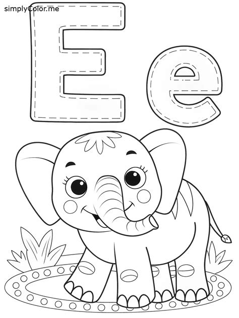 Letter e coloring page, bold and easy nel 2025 | Infanzia