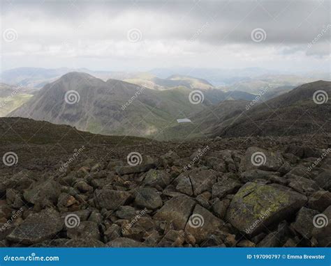 Landscape View from the Top of Scafell Pike in the Lake District ...