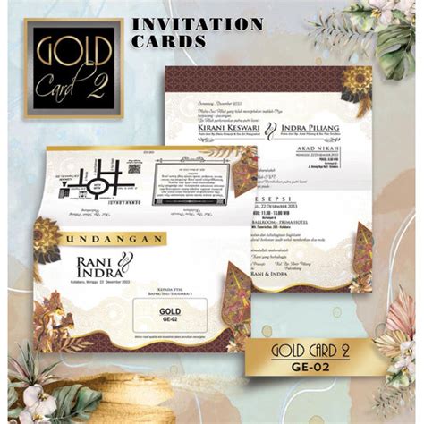 Jual Blangko Undangan Pernikahan GOLD GE-02 Gratis File Setting Harga ...