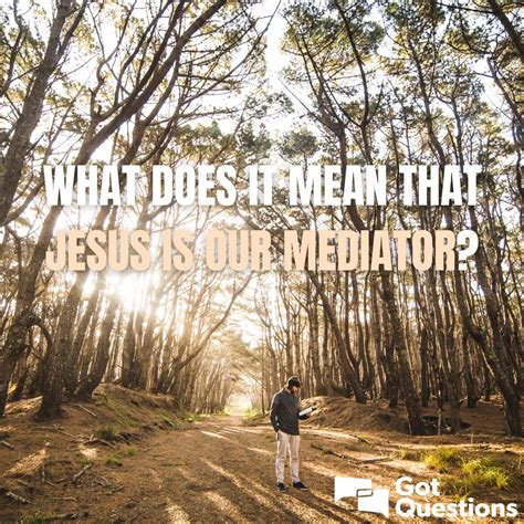 What does it mean that Jesus is our mediator? | GotQuestions.org