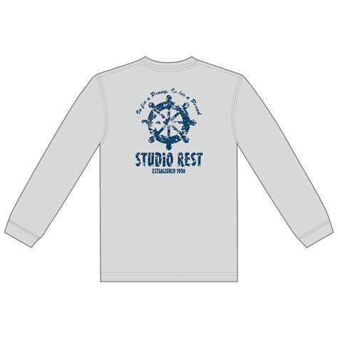 ロングスリーブTee studio REST RUDDER グレー | studio REST WEB SHOP