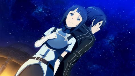 Sword Art Online HD: Kirito & Sachi Under the Starry Sky Wallpaper