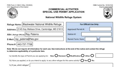 Blackwater NWR SUP Application | FWS.gov