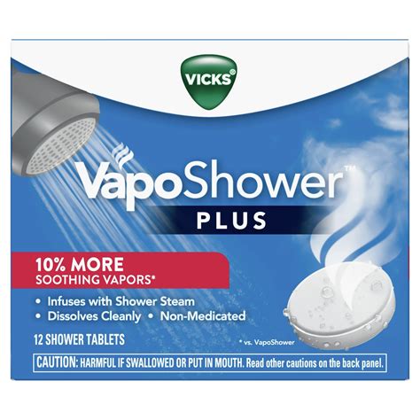 Vicks Vapo Shower Tablets Plus, Soothing Non-Medicated Vapor Steamers ...
