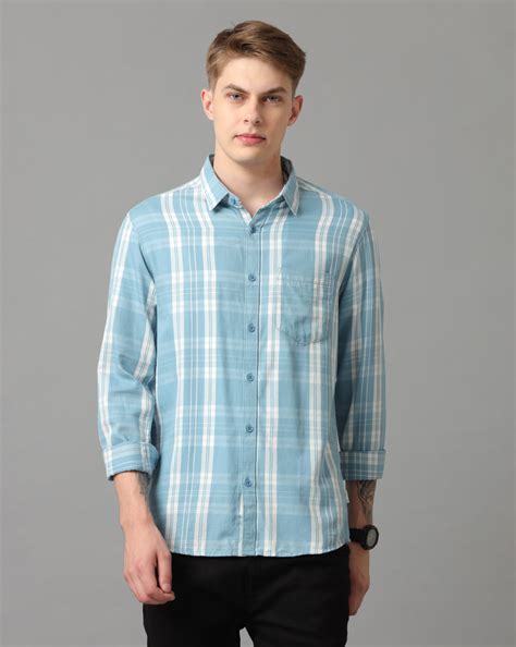 Blue Checks Slim Fit Shirt – Voi Jeans