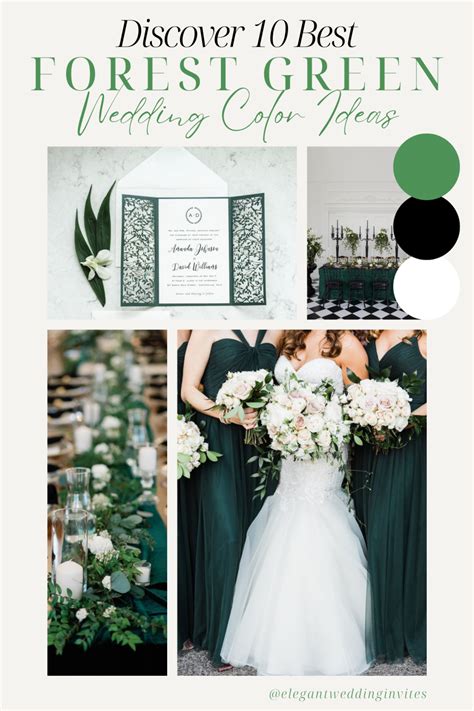 Top 10 Color Ideas to Blend Forest Green in Your Wedding 2023 - Elegantweddinginvites.com Blog