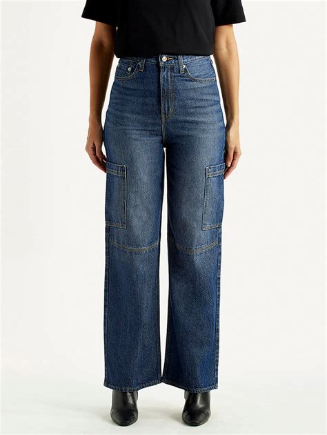 Women's Med Indigo Loose Fit High Rise Jeans – Levis India Store