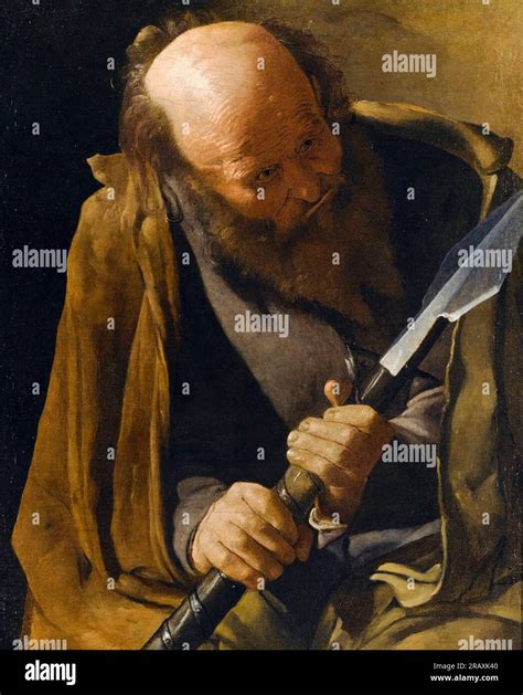 St Thomas, painting in oil on canvas by Georges de La Tour, before 1652 ...
